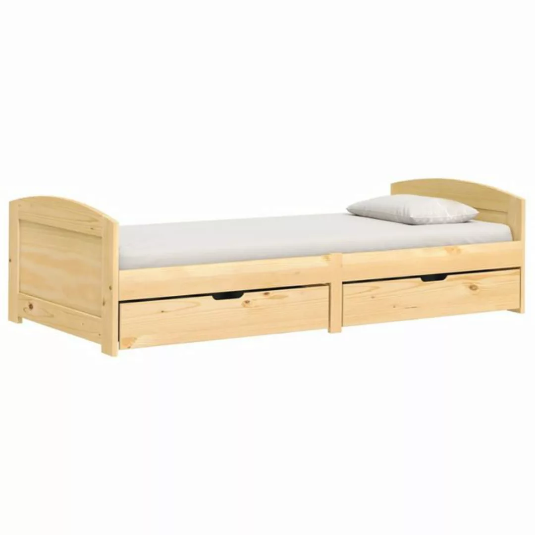 furnicato Bett Tagesbett mit 2 Schubladen IRUN 90x200 cm Massivholz Kiefer günstig online kaufen