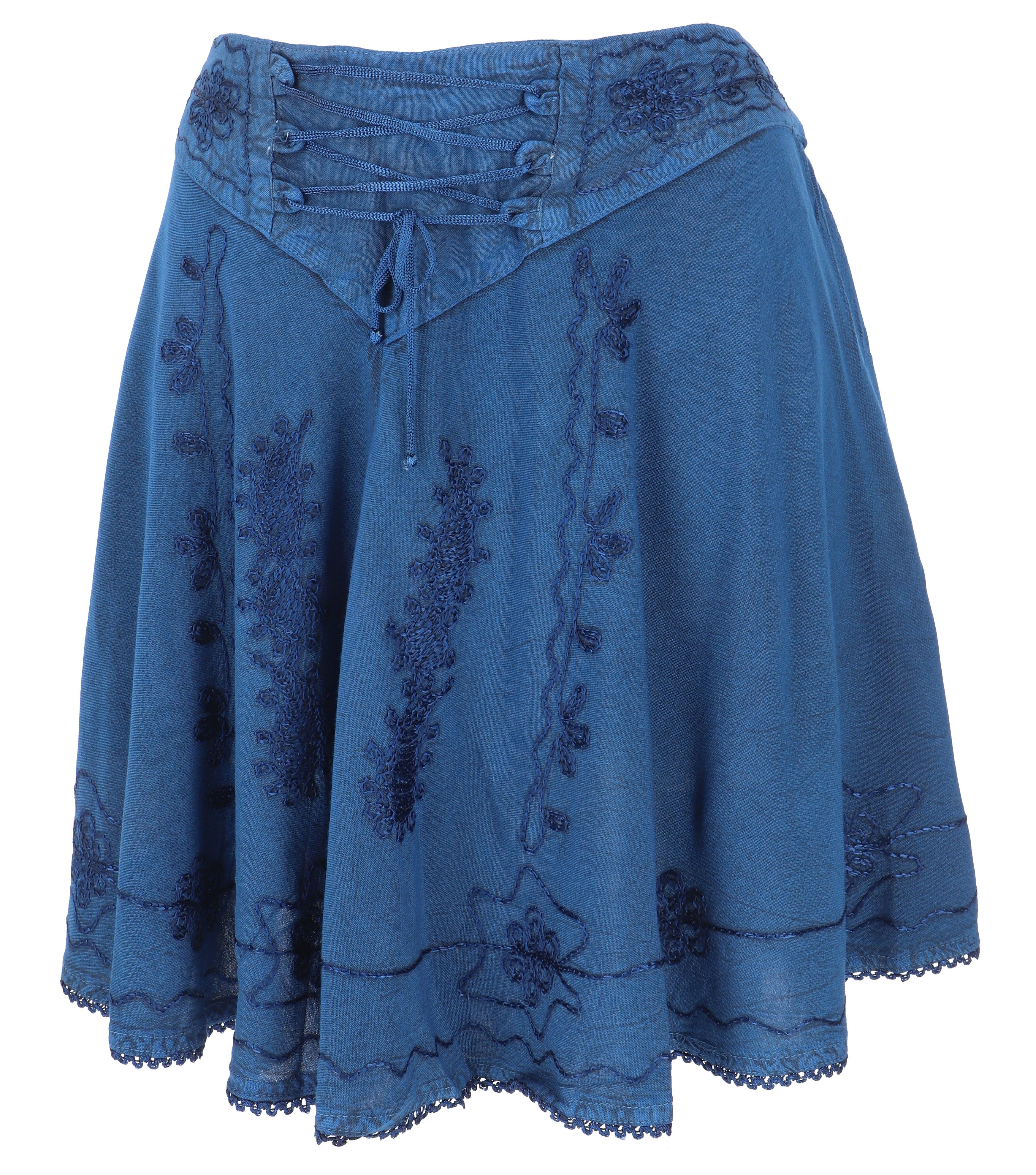 Guru-Shop Minirock Bestickter Boho Minirock - günstig online kaufen