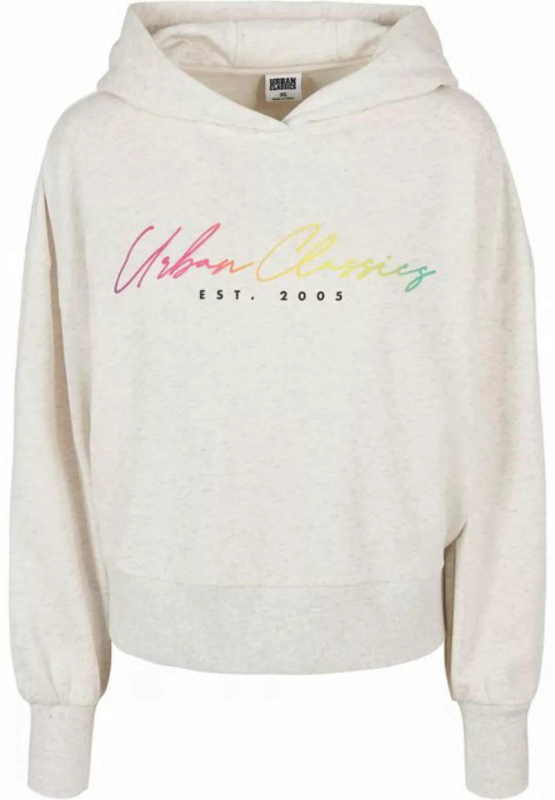 URBAN CLASSICS Kapuzenpullover Urban Classics Damen Ladies Oversized Rainbo günstig online kaufen