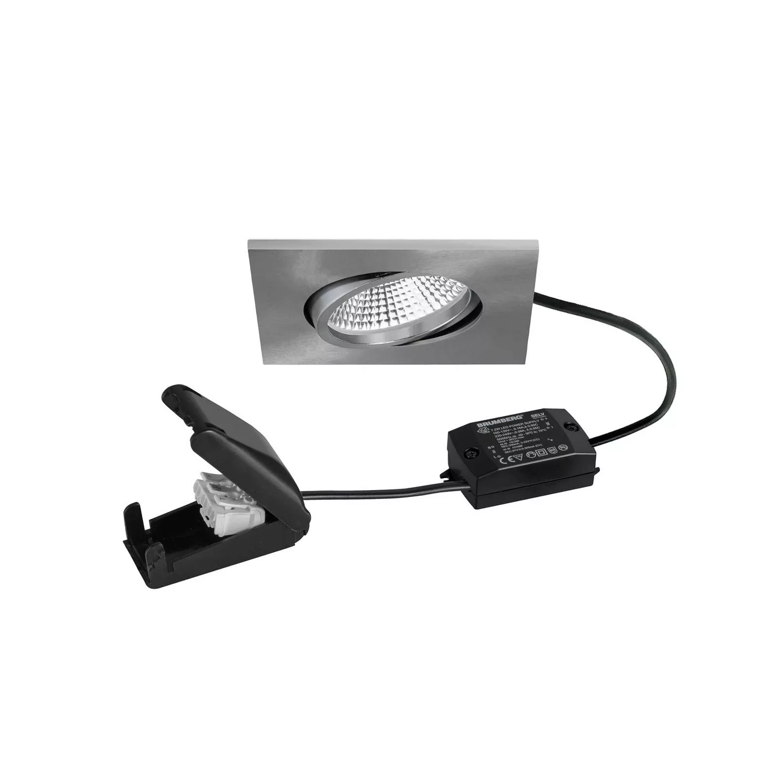 BRUMBERG BB25 LED-Spot IP65 on/off Anschlussbox nickel matt günstig online kaufen