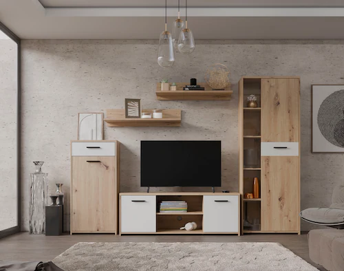 FORTE Wohnwand "Pablo", (5 St.), Wohnwand 5teilig, Stauraum, Funktionalität günstig online kaufen