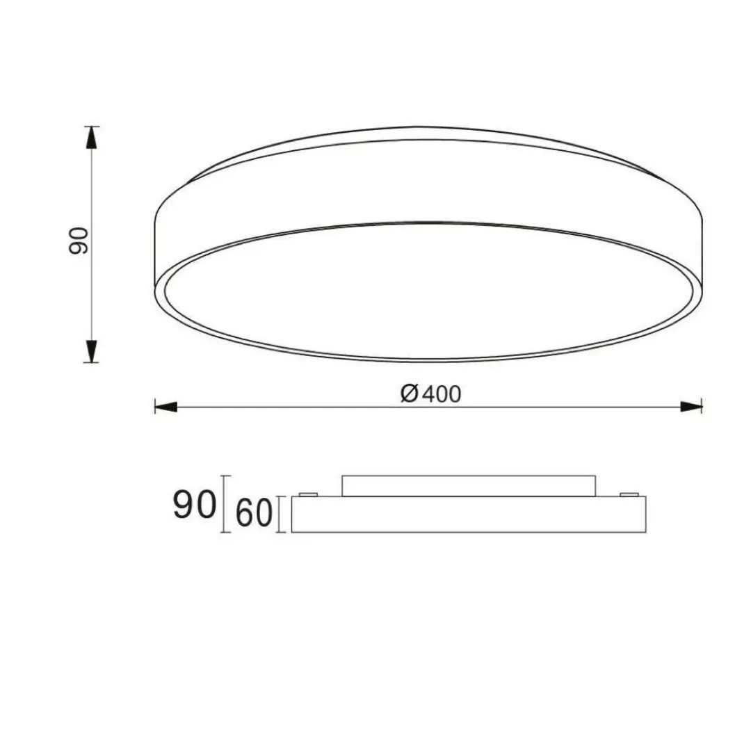 LED Deckenleuchte Menkar 400 in Braun 43W 3200lm günstig online kaufen