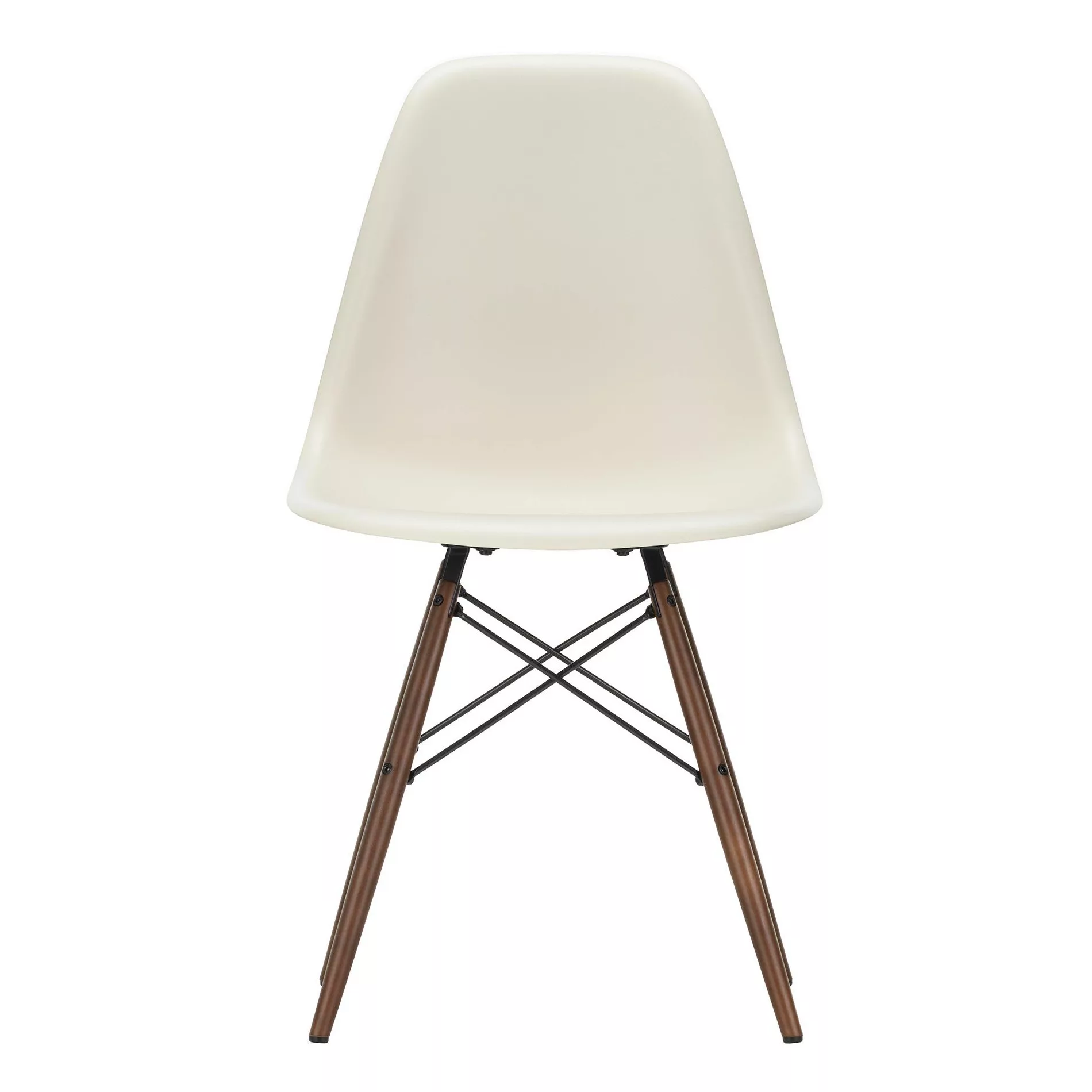 Vitra - Eames Plastic Side Chair DSW Gestell Ahorn dunkel - kieselstein/Sit günstig online kaufen