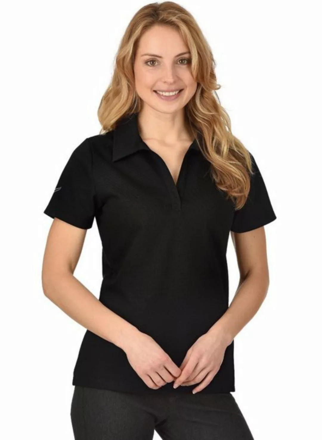 Trigema Poloshirt TRIGEMA Poloshirt ohne Knopfleiste (1-tlg) günstig online kaufen