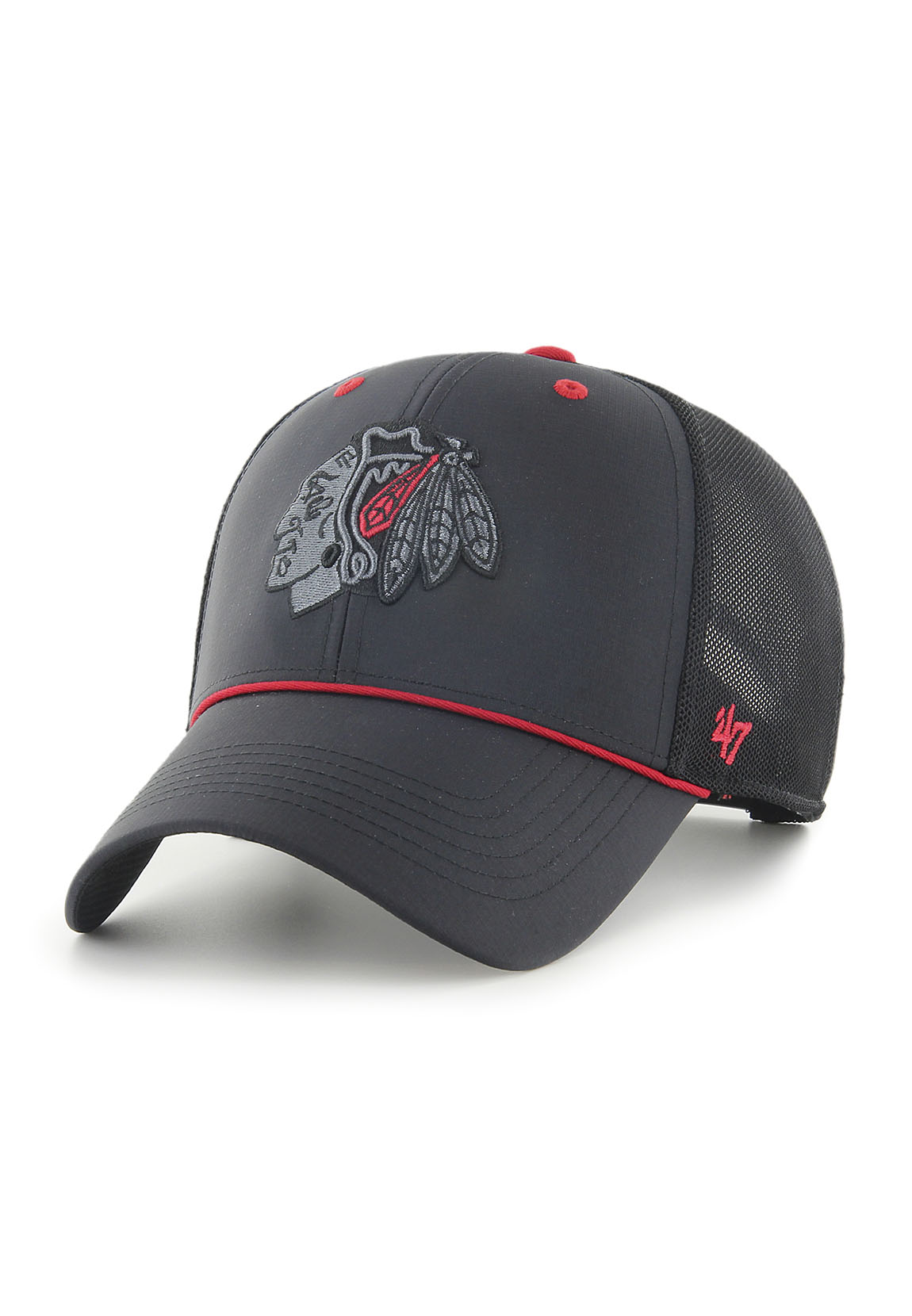 47 Brand Mesh Pop Trucker Cap CHICAGO BLACKHAWKS H-BRPOP04BBP-BK Schwarz günstig online kaufen