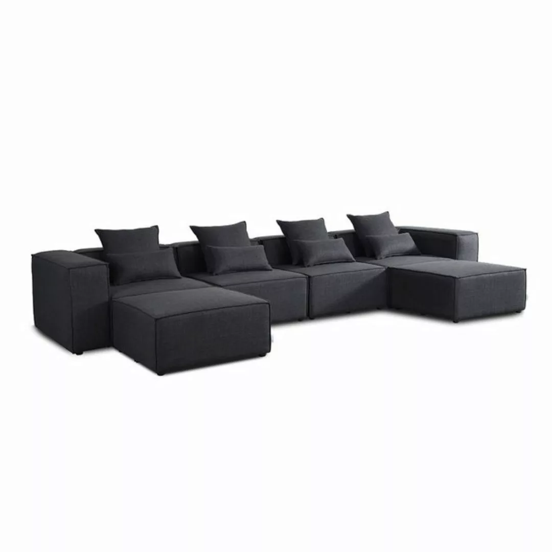 HOME DELUXE Sofa Modulares Sofa VERONA XXL, 415 x 68 x 207 cm 6 Teile, Ecks günstig online kaufen