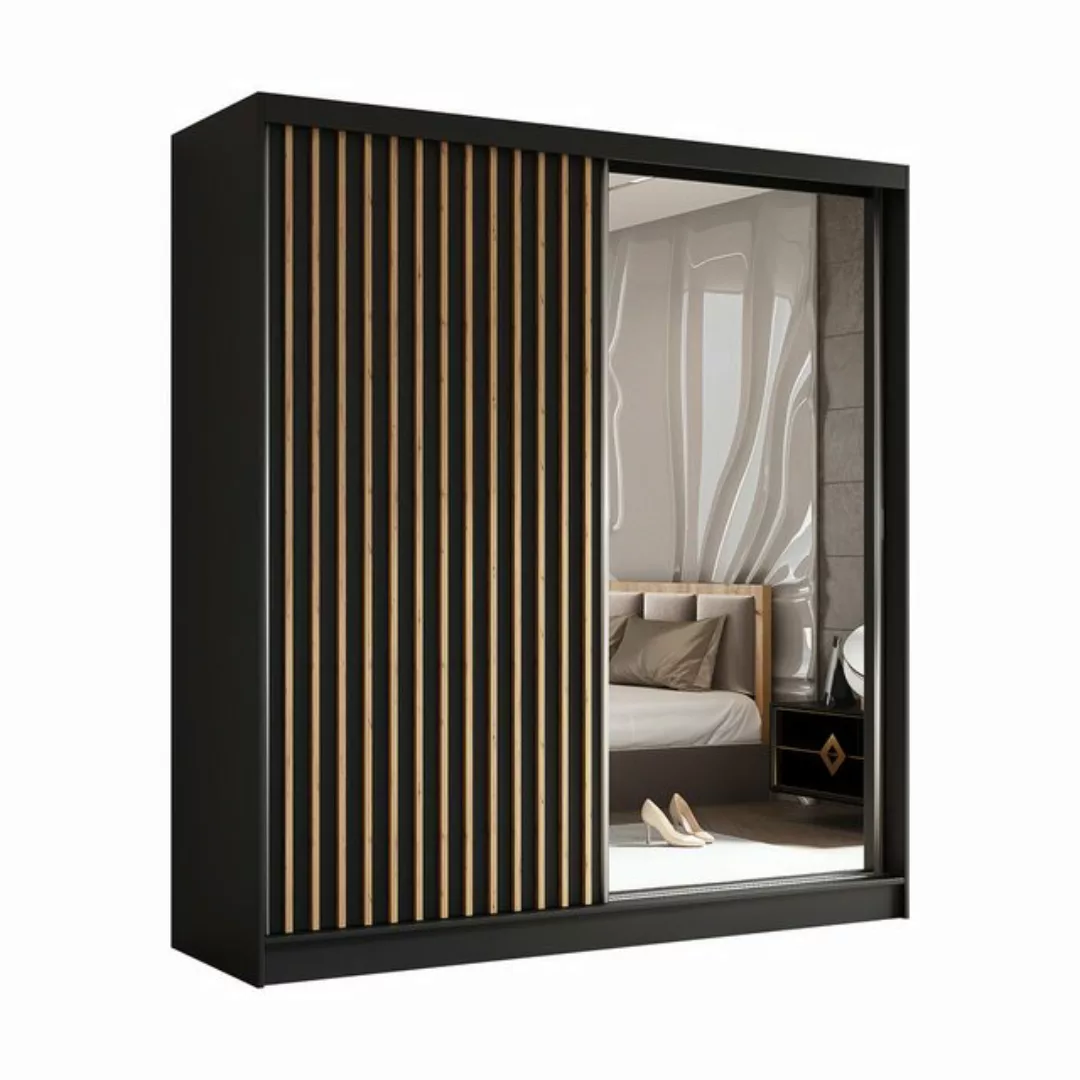 Beautysofa Kleiderschrank Helix (Garderobe mit Scharniertüren, mit Spiegel, günstig online kaufen