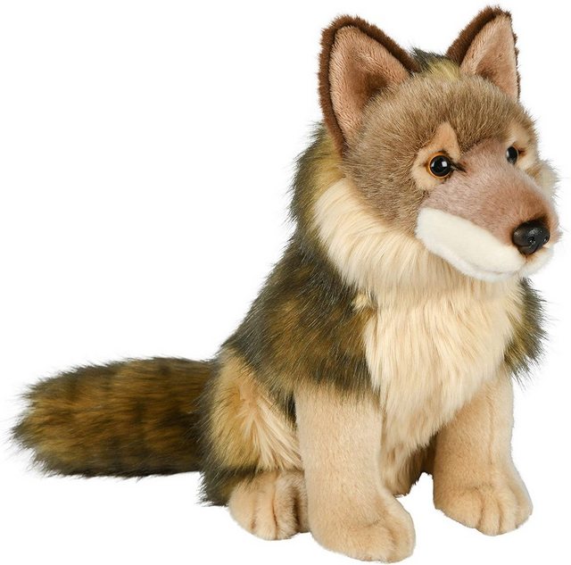 Uni-Toys Kuscheltier Wolf sitzend - 25 cm (Höhe) - Plüsch-Wolf, Lupus - Plü günstig online kaufen