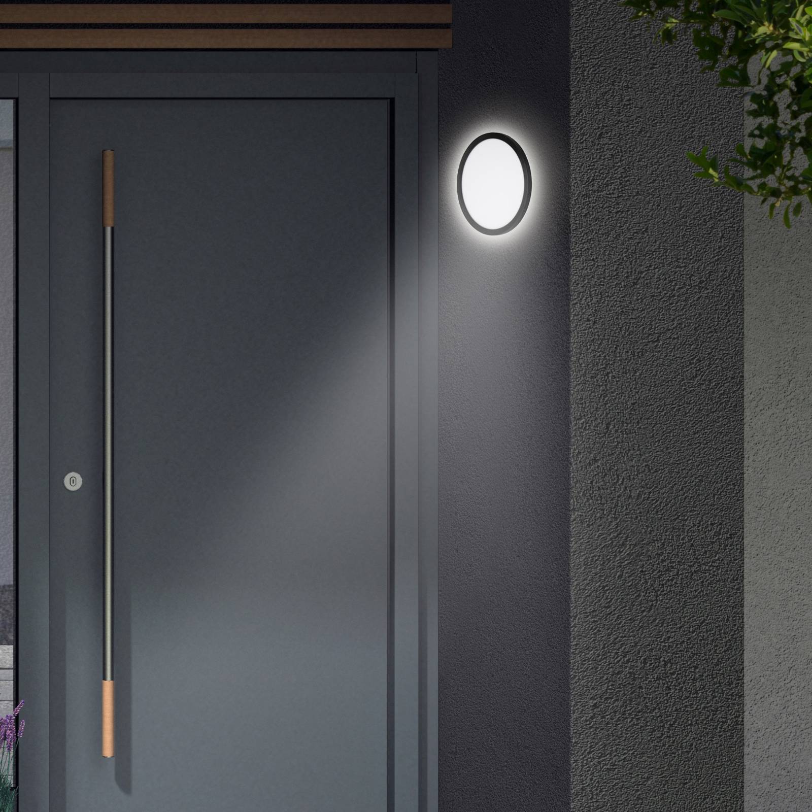 LED-Außenwandleuchte Nizza, Ø 28cm, weiß, 4.000K günstig online kaufen