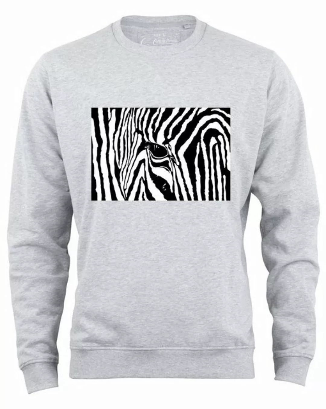 Cotton Prime® Sweatshirt Black & White Zebra Eye mit weichem Innenfleece günstig online kaufen
