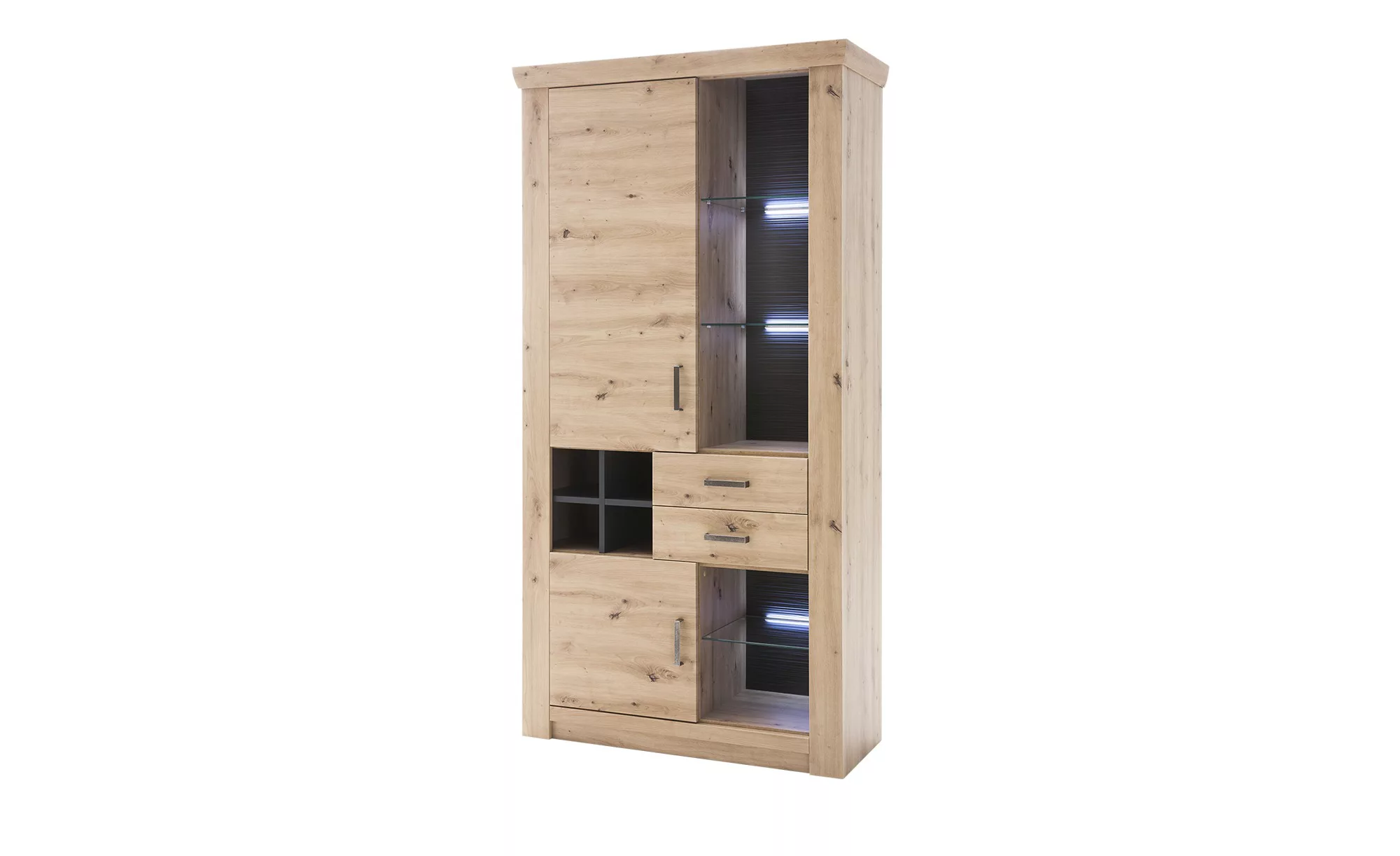 uno Kombi-Vitrine  Marian ¦ holzfarben ¦ Maße (cm): B: 110 H: 211 T: 45 Sch günstig online kaufen