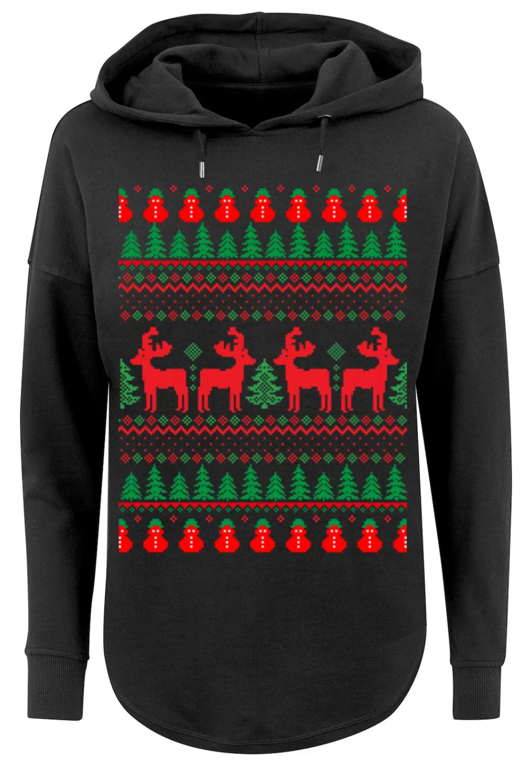 F4NT4STIC Kapuzenpullover "Christmas Reindeers Weihnachten Muster", Print günstig online kaufen