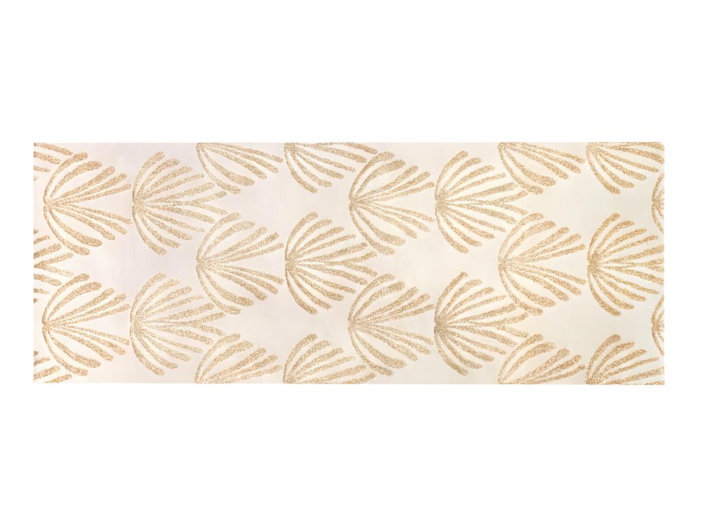 Flurteppich Art Déco - 80 x 200 cm - Polypropylen - Beige & Goldfarben - LY günstig online kaufen