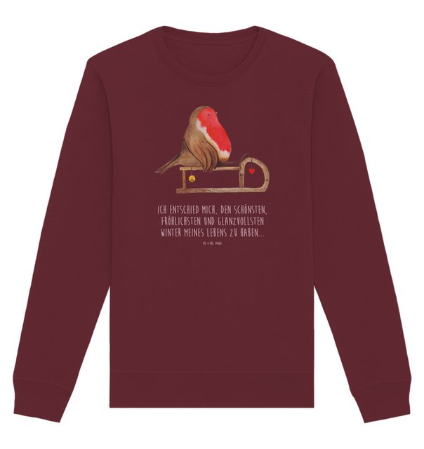 Mr. & Mrs. Panda Longpullover Größe S Rotkehlchen Schlitten - Burgundy - Ge günstig online kaufen