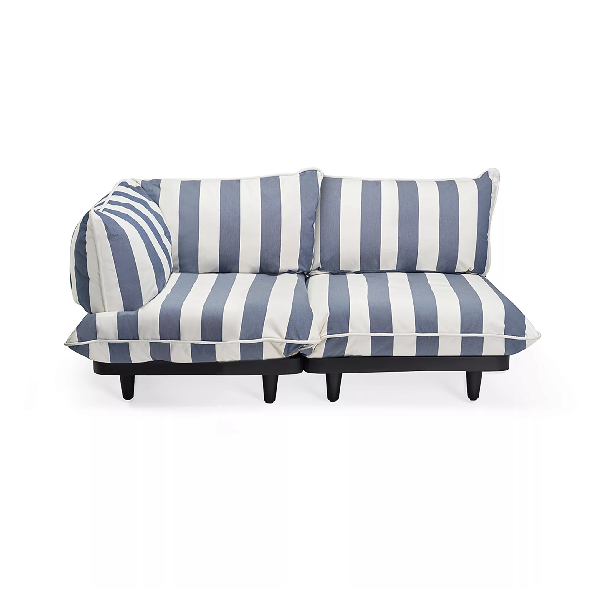 Gartensofa 2-Sitzer Paletti set textil blau / 2-Sitzer - Armlehne links / L günstig online kaufen