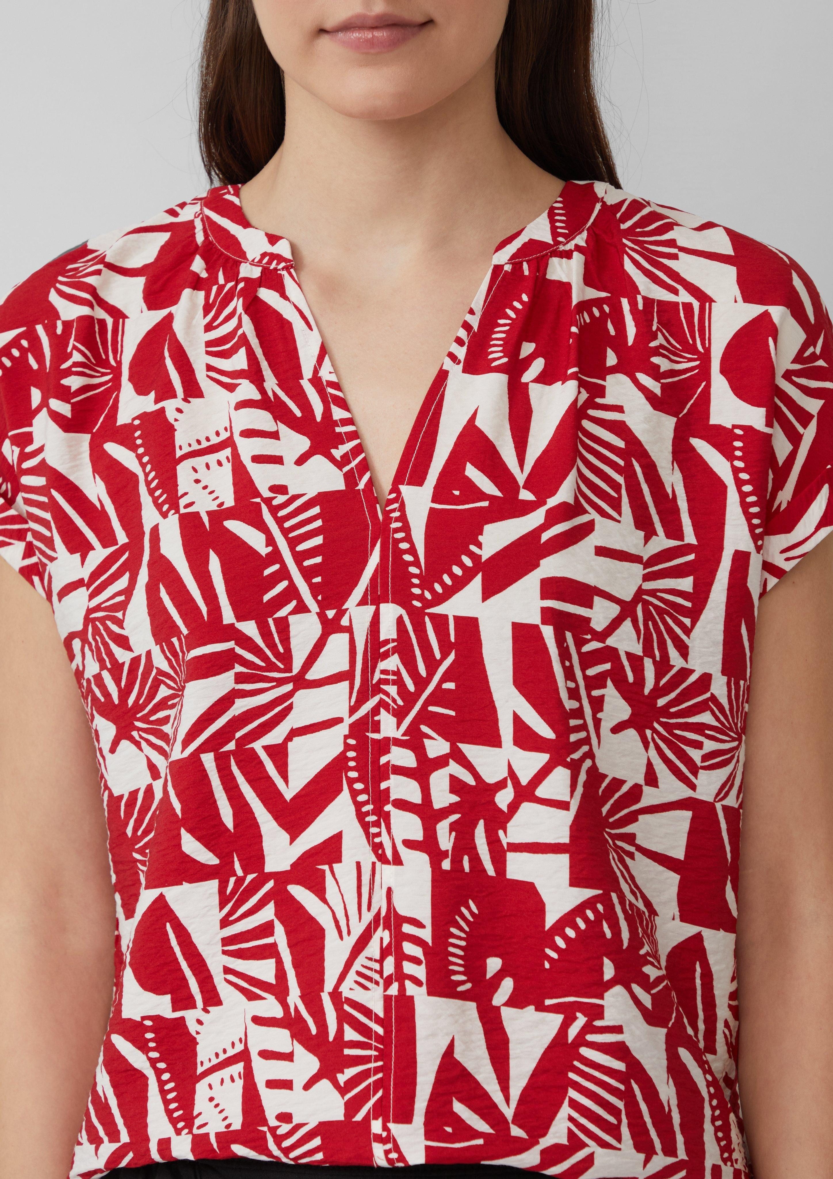 s.Oliver Druckbluse mit Raff-Details günstig online kaufen