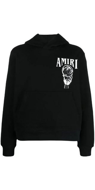 AMIRI Rundhalspullover AMIRI Hoodie mit Logo Print Weiß Herren günstig online kaufen