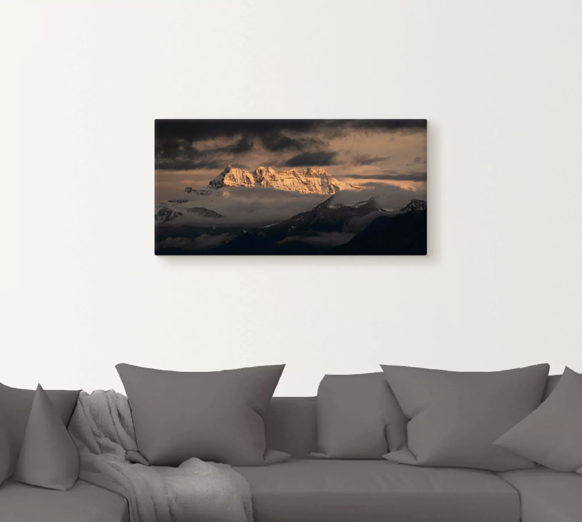 Artland Wandbild »Dents du Midi, Schweizer Berge«, Berge, (1 St.), als Lein günstig online kaufen