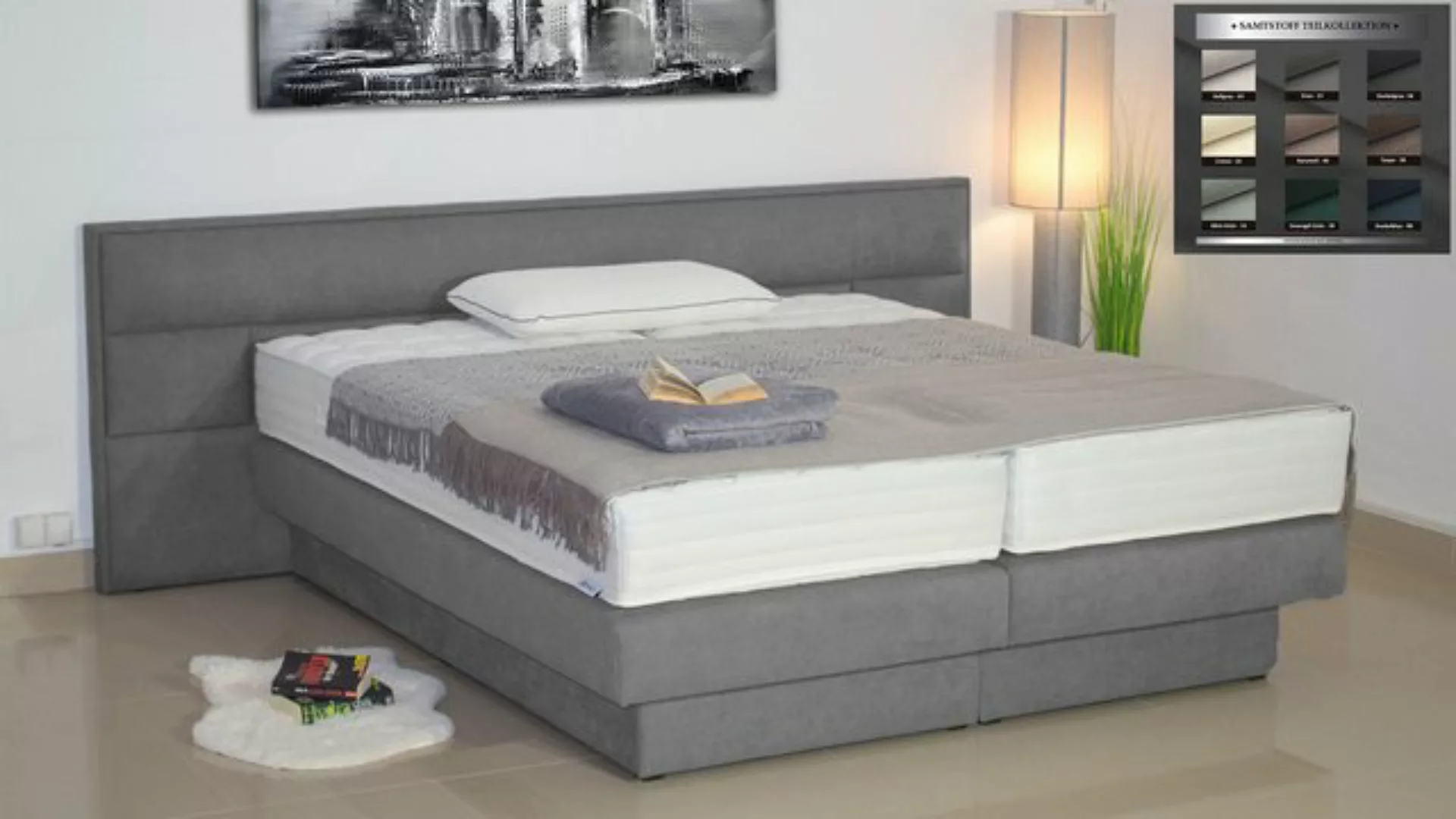 PAARA Boxspringbett Bali mit Bettkasten Kopfteil Stauraum H2 H3, mit einzig günstig online kaufen