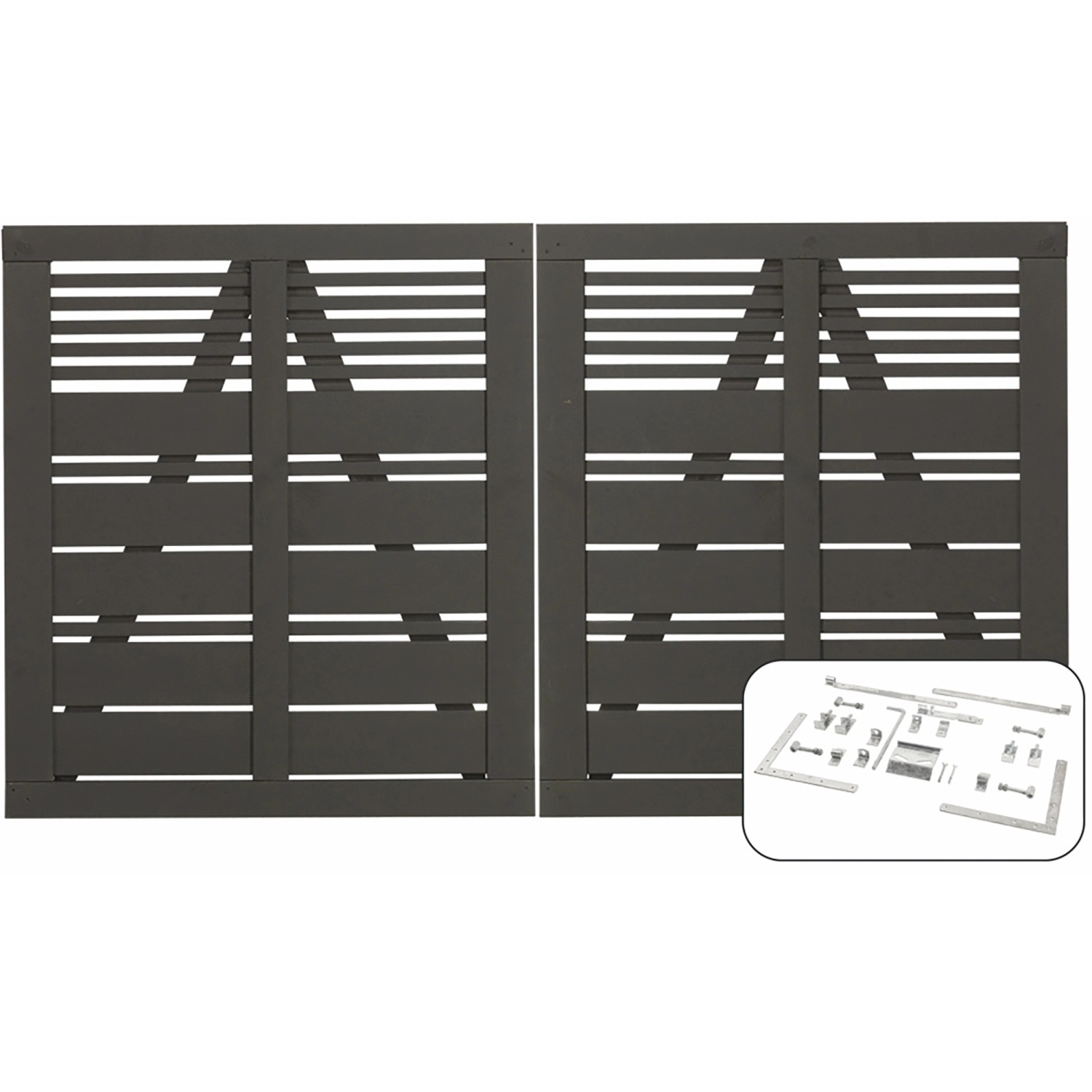 Plus Holz Doppeltor Silence Nadelholz Umbragrau 200 cm x 110 cm günstig online kaufen