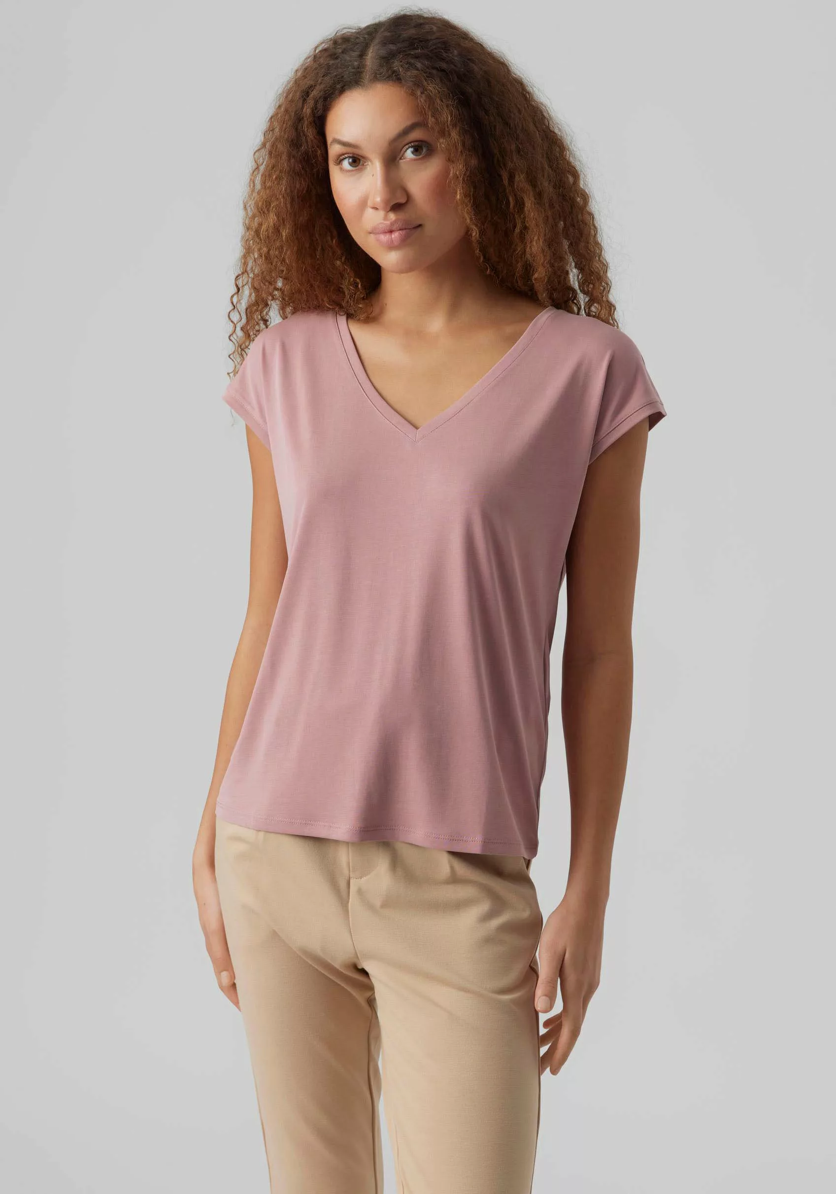 Vero Moda V-Shirt "VMFILLI SS V-NECK TEE GA NOOS" günstig online kaufen