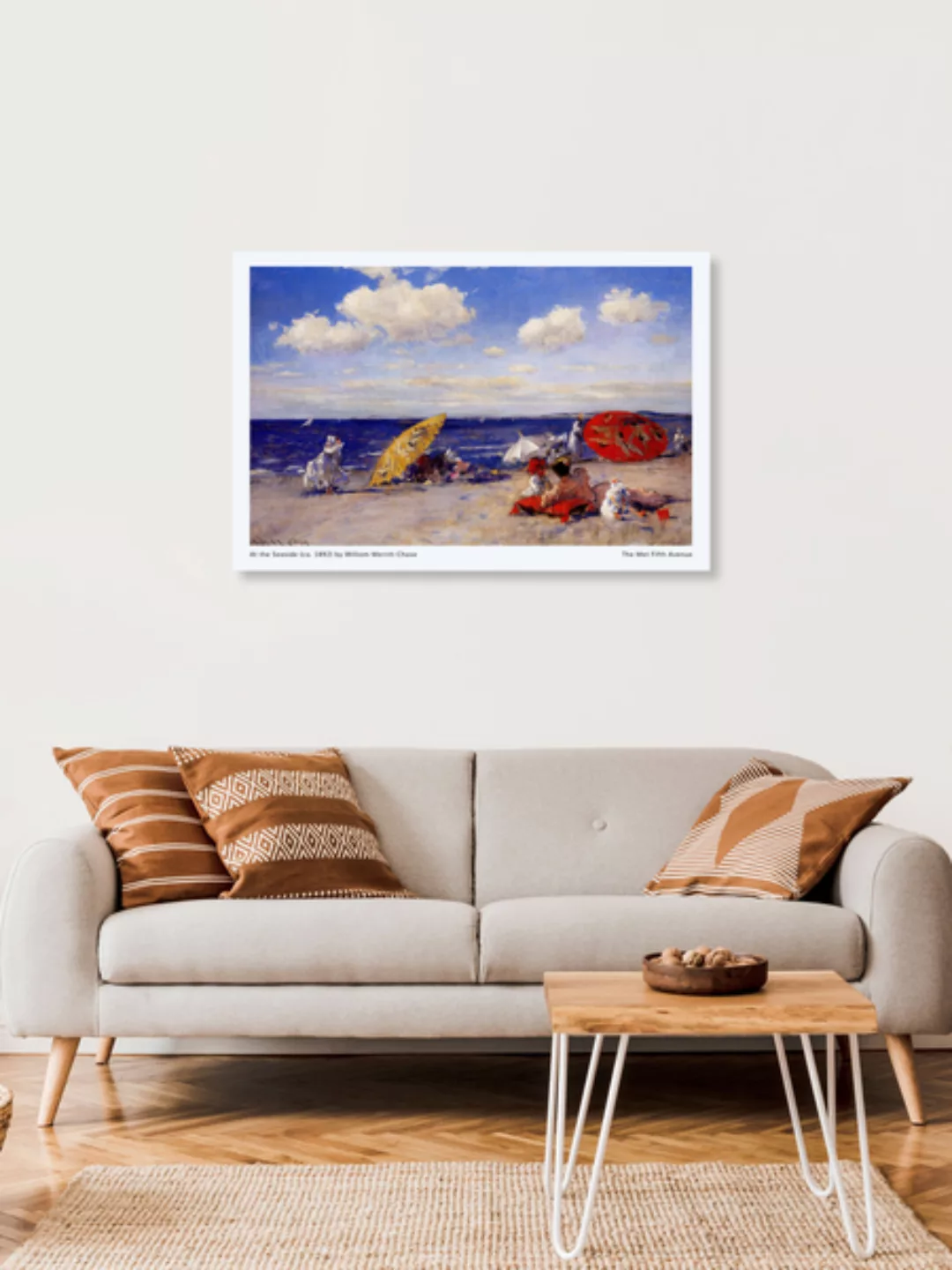 Poster / Leinwandbild - William Merritt Chase: Am Meer - Ausstellungsposter günstig online kaufen
