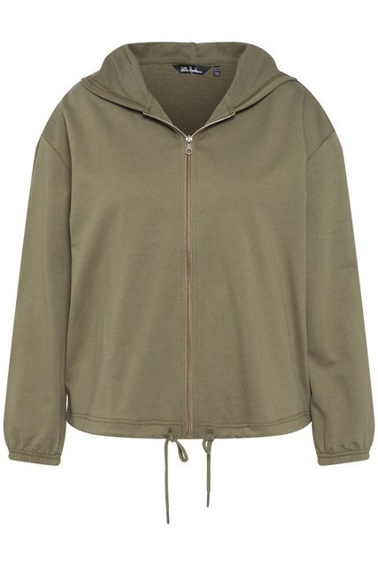 Ulla Popken Sweatjacke Sweatjacke kurz Saumtunnelzug Kapuze Gummibündchen günstig online kaufen