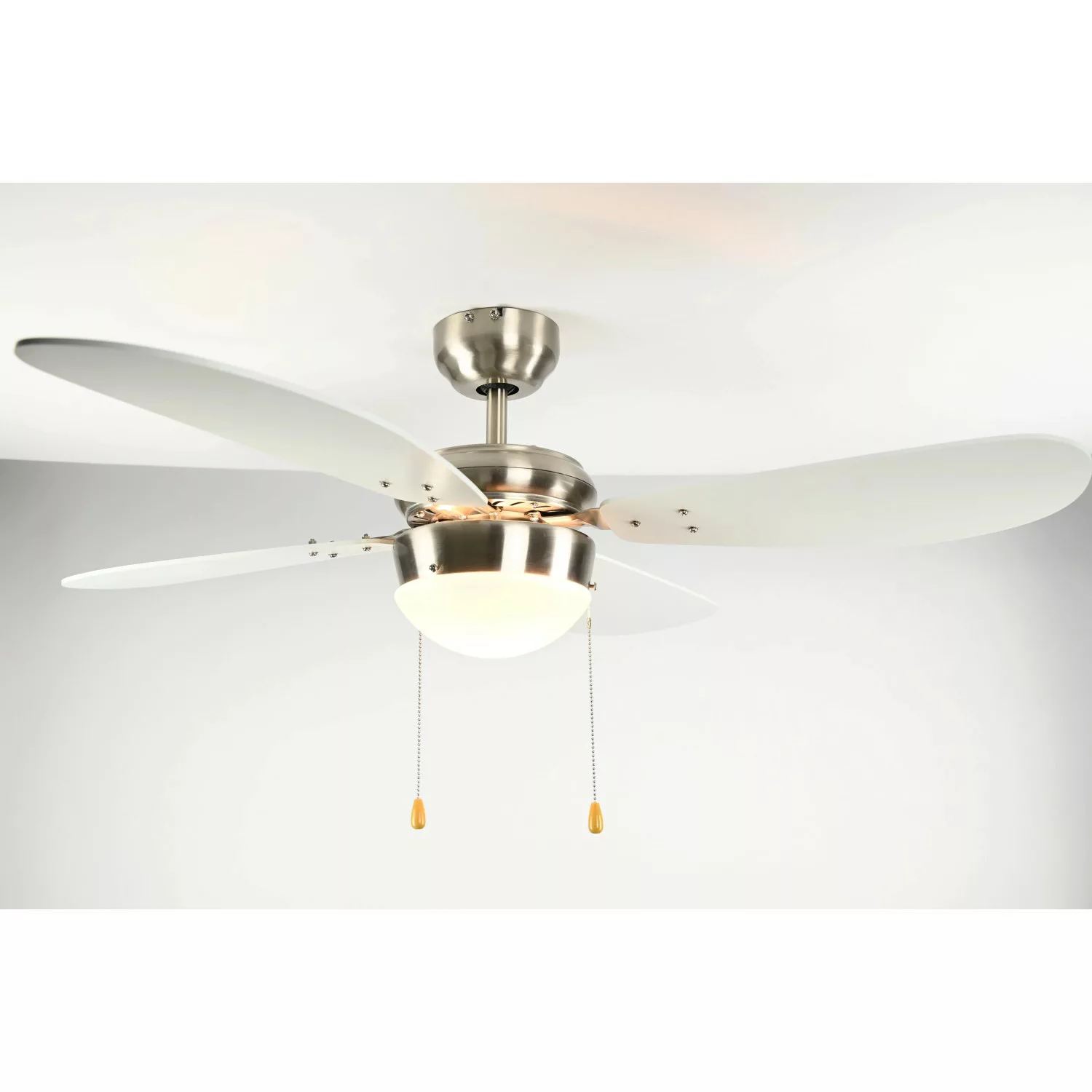 AIRERYDER Deckenventilator Classic 105 cm Nickel - Weiß mit Beleuchtung und günstig online kaufen