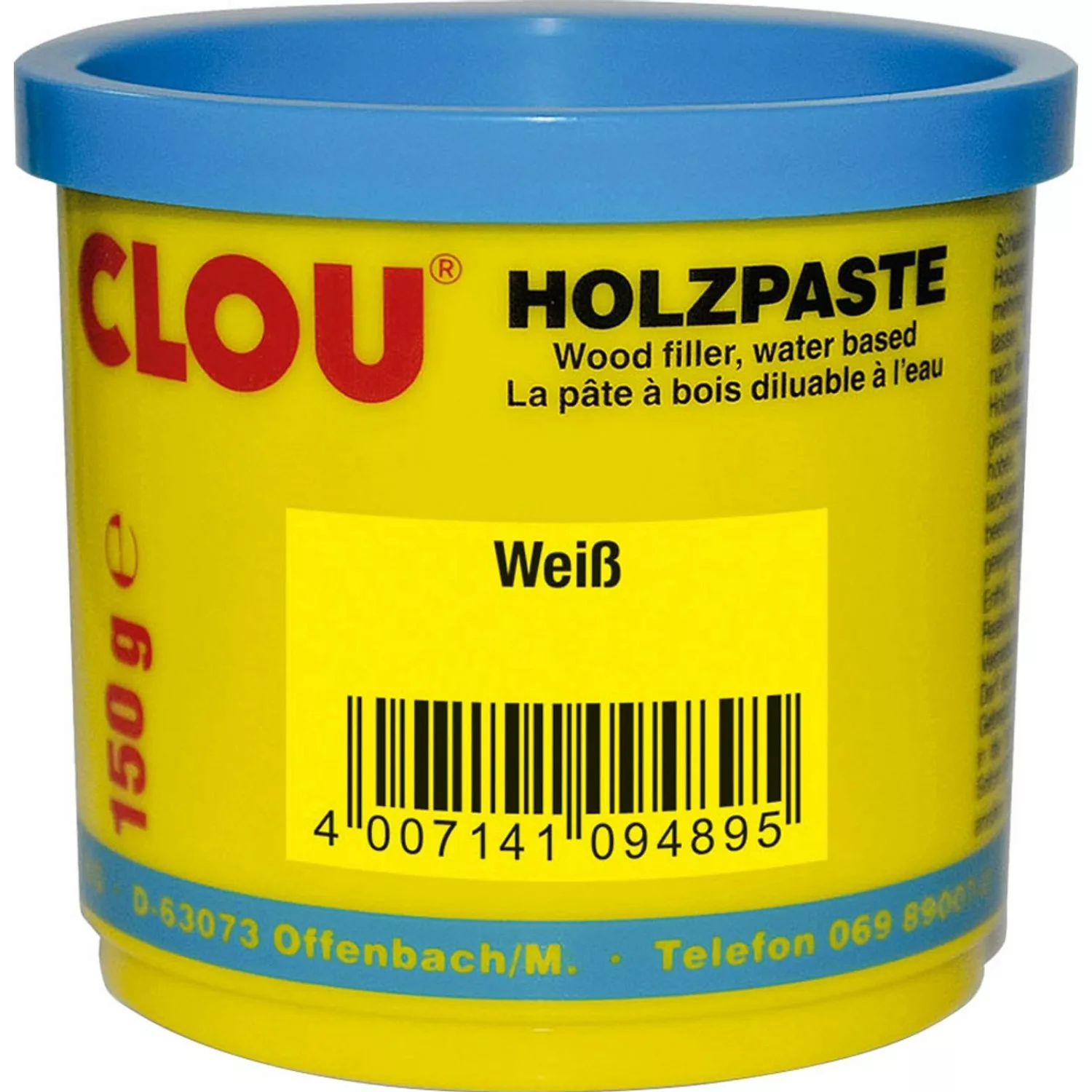 Clou Holzpaste wasserverdünnbar Weiß 150 g günstig online kaufen