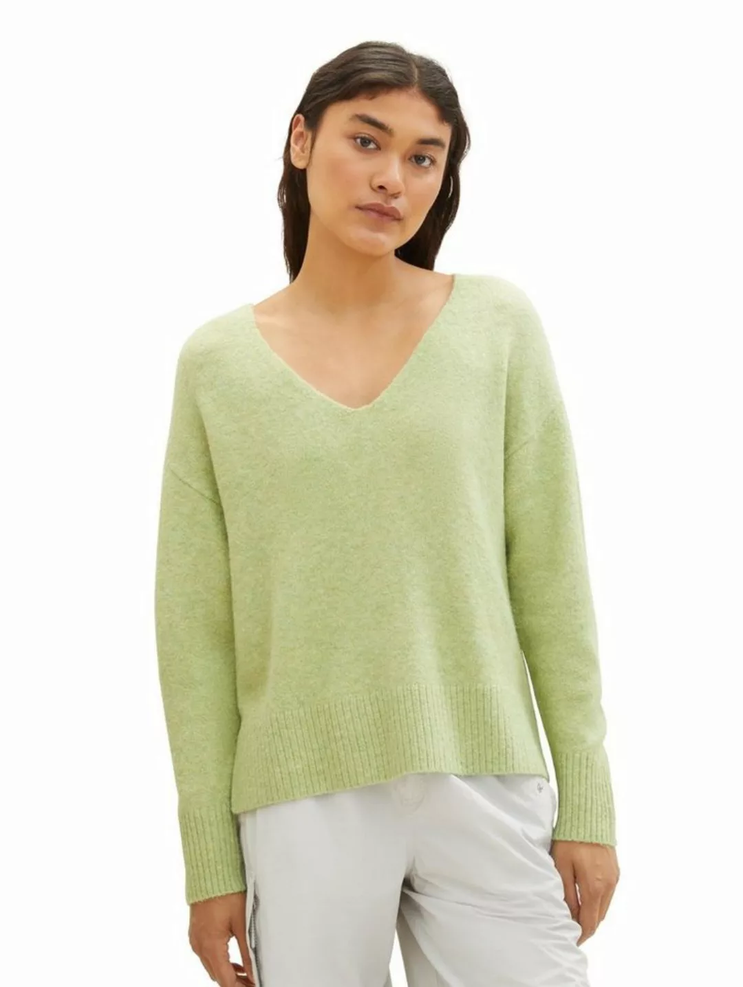 TOM TAILOR Strickpullover Basic Strickpullover cozy v-neck pullover 6375 in günstig online kaufen