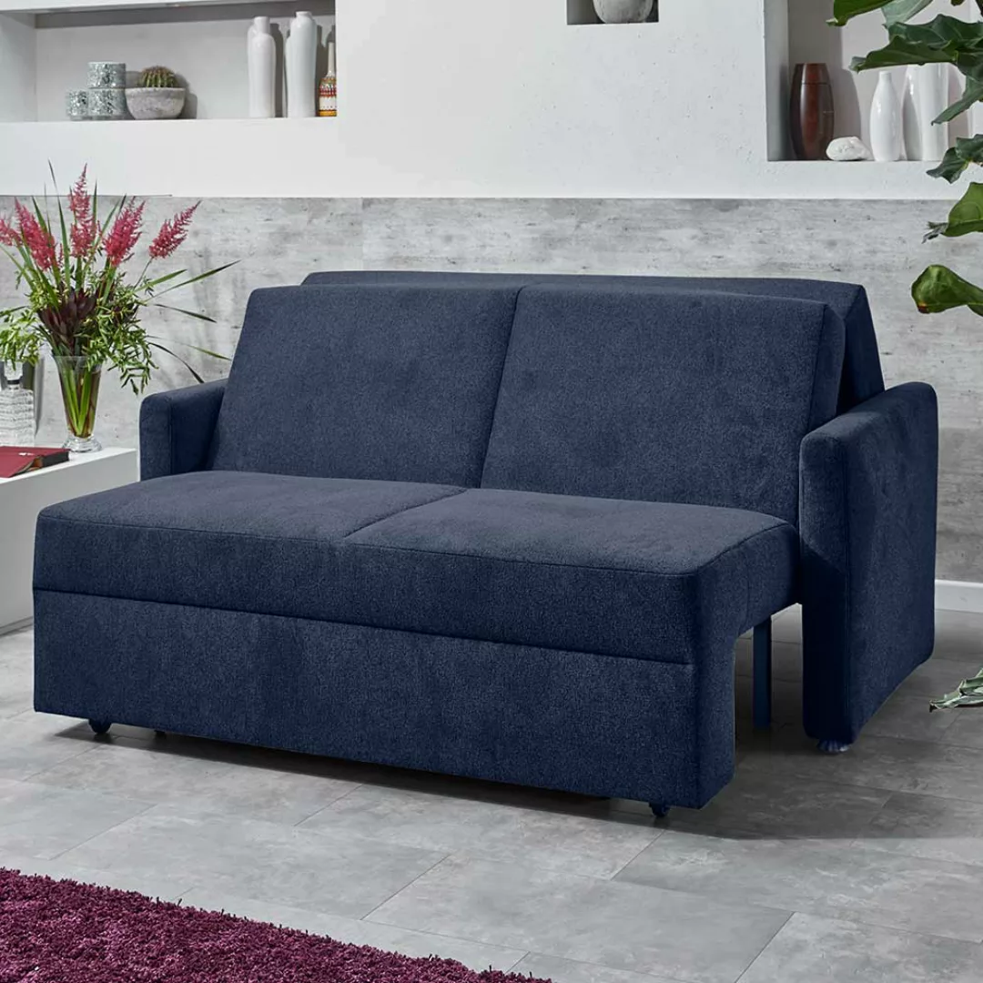 Moderne Schlafcouch in Blau zwei Schlafplätzen günstig online kaufen