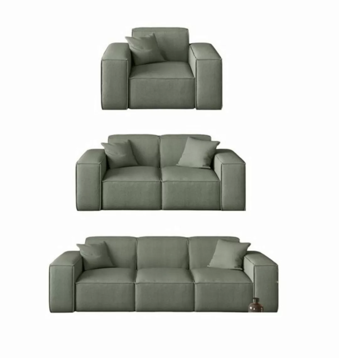 Fun Möbel Polstergarnitur Sofaset Designersofa CELES 3-2-1 in Stoff inkl. 5 günstig online kaufen