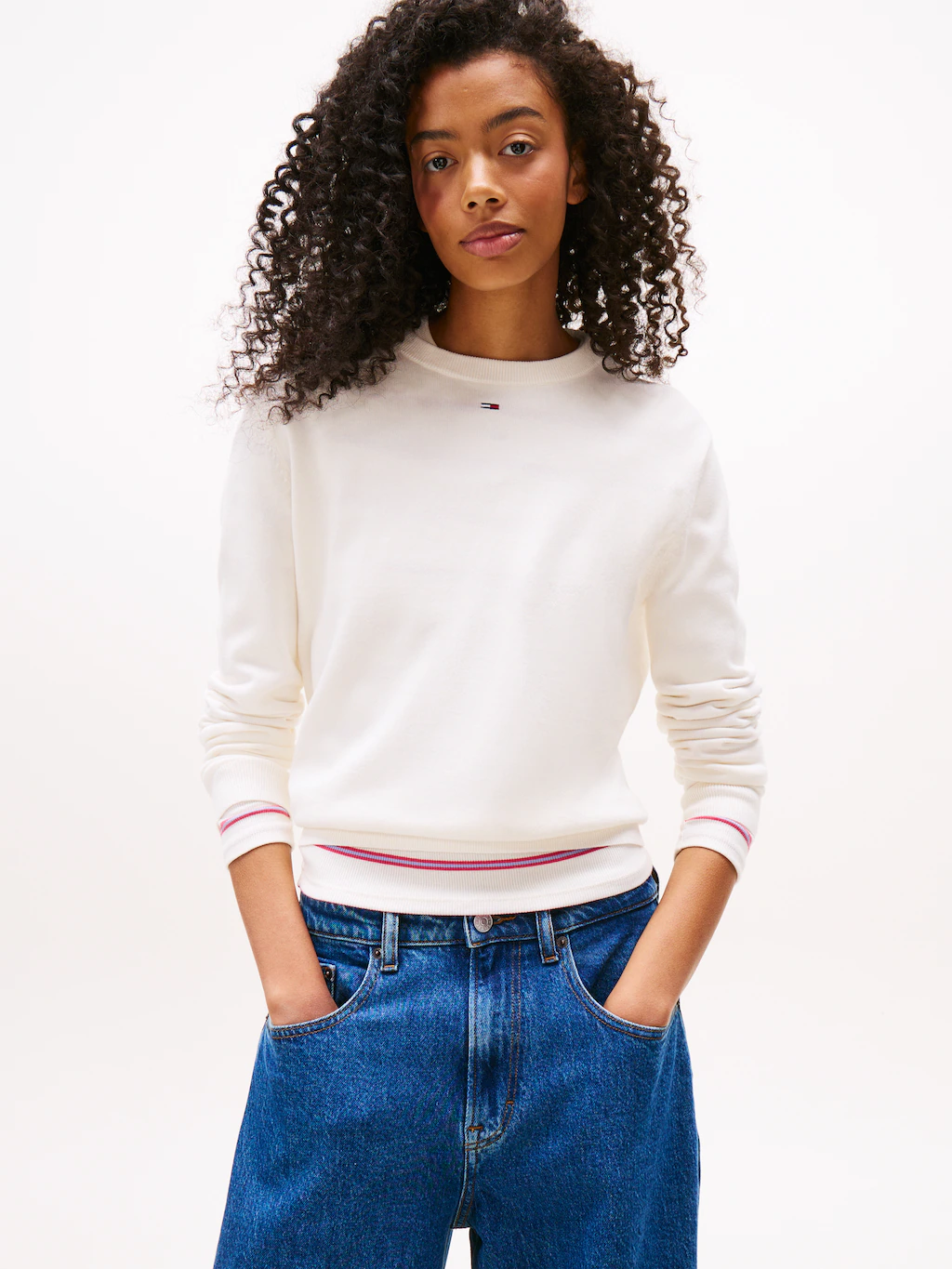 Tommy Jeans Strickpullover "TJW ESSENTIAL CREW SWEATER EXT" günstig online kaufen