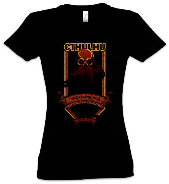 Urban Backwoods Print-Shirt Cthulhu Is Calling You Damen T-Shirt Horror Ark günstig online kaufen