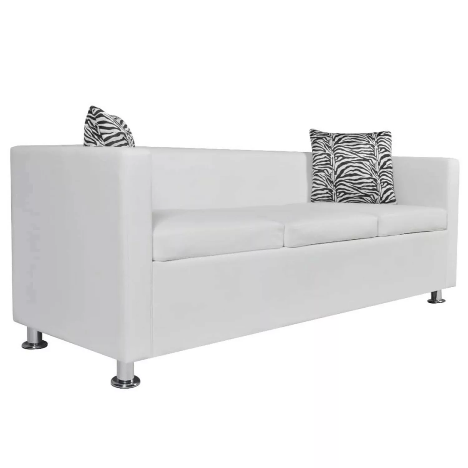 3-sitzer-sofa Kunstleder Weiß günstig online kaufen