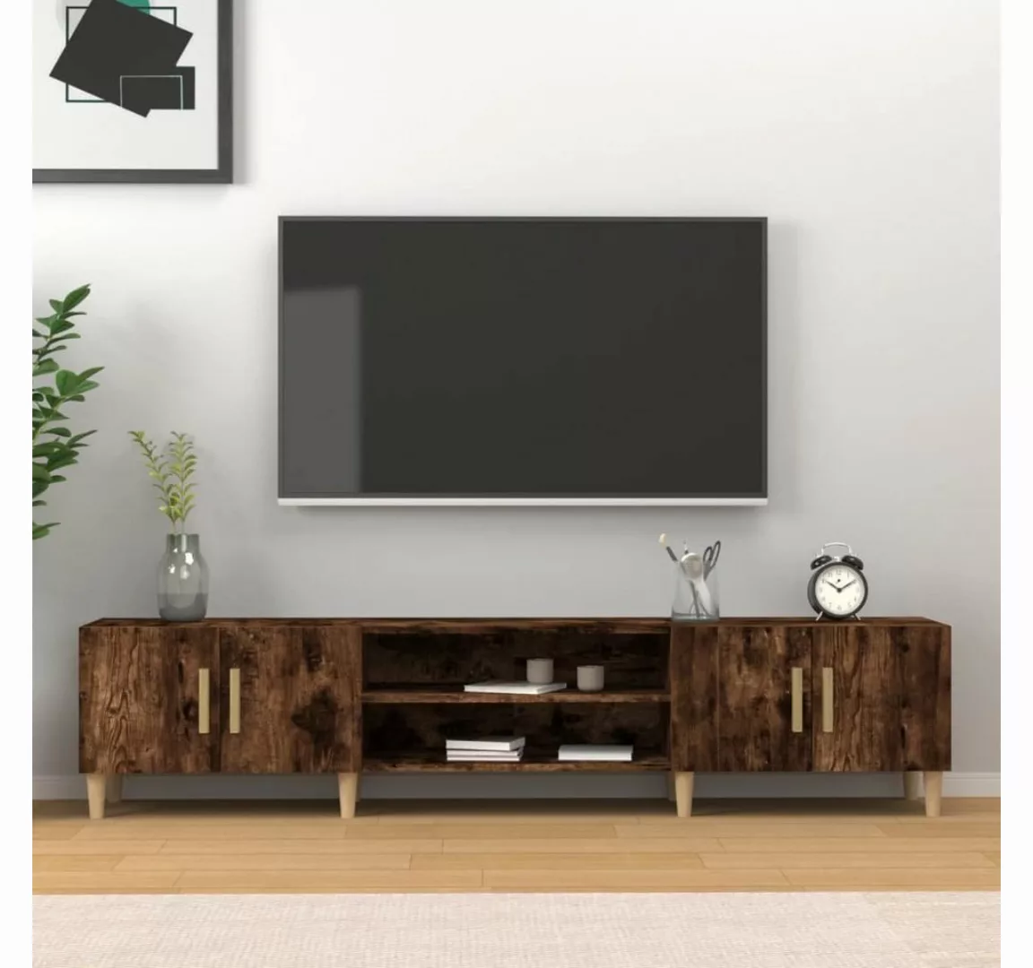 furnicato TV-Schrank Räuchereiche 180x31,5x40 cm Holzwerkstoff günstig online kaufen