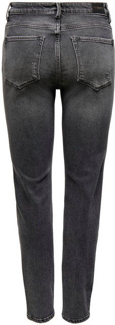 Only Damen Jeans ONLEMILY CRO614 - Straight Fit - Grau - Dark Grey Denim günstig online kaufen