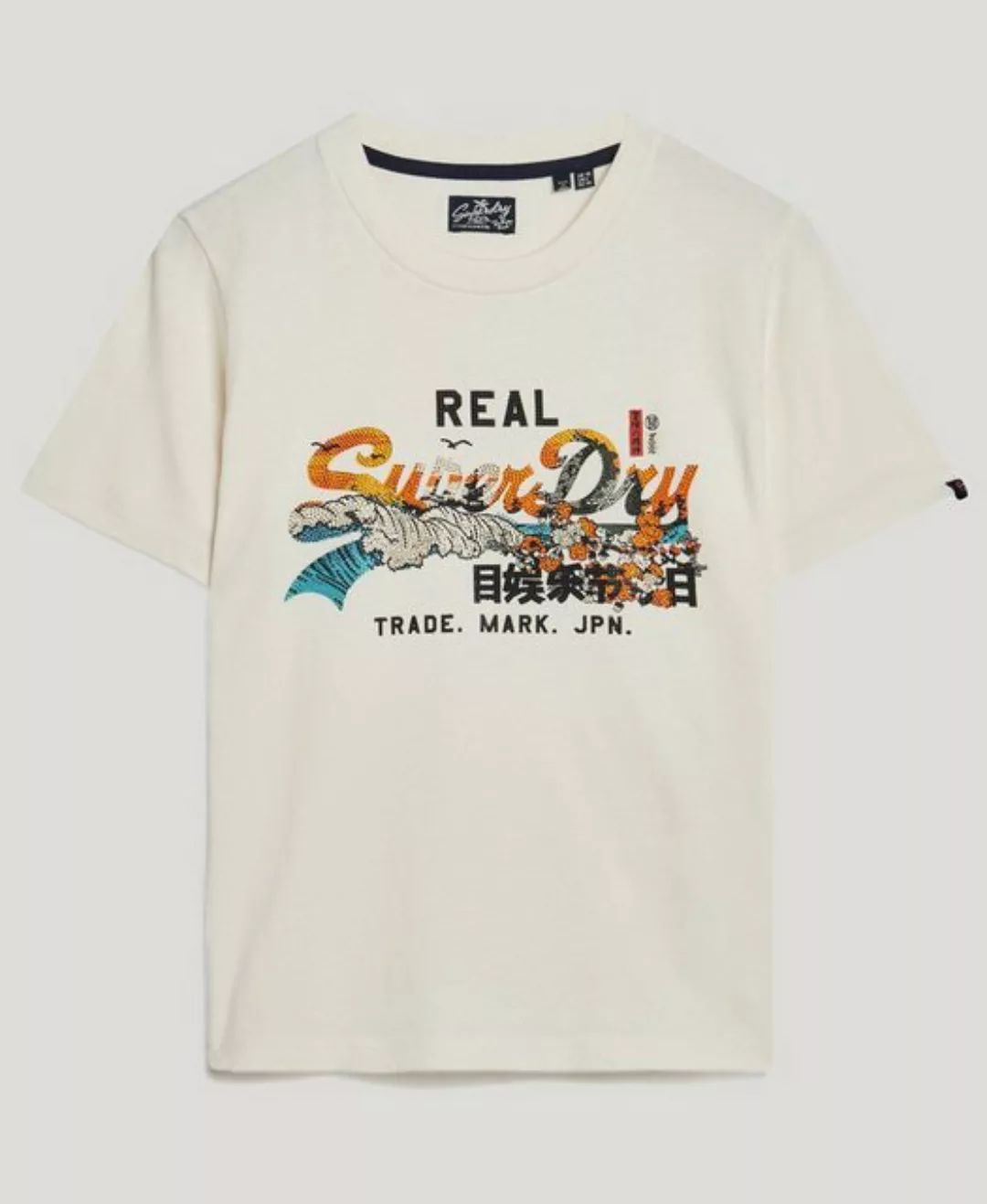 Superdry T-Shirt TOKYO VL RELAXED T SHIRT Cream günstig online kaufen