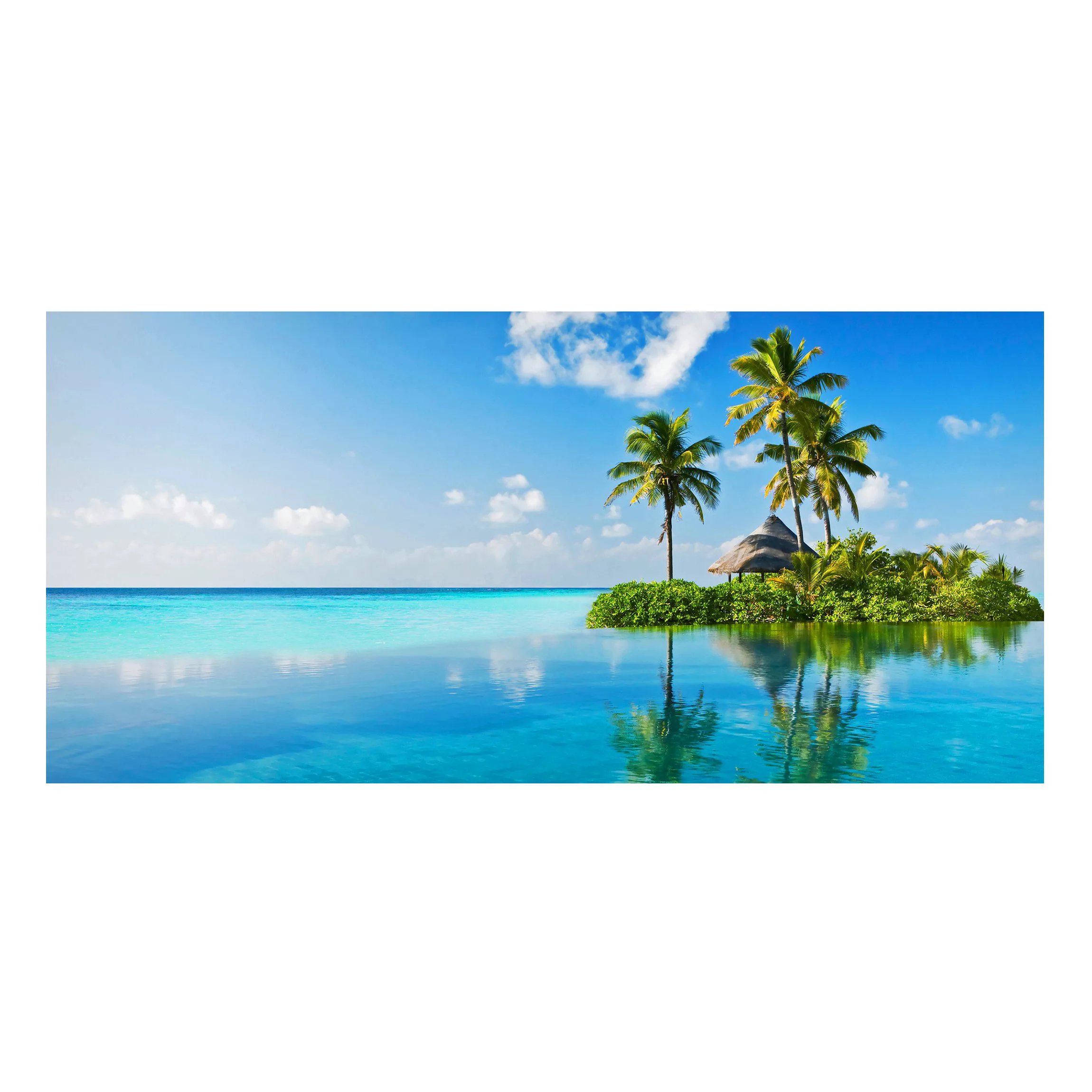 Magnettafel Strand - Querformat 2:1 Tropisches Paradies günstig online kaufen