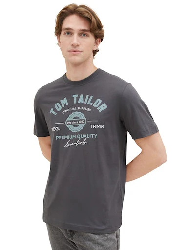 Tom Tailor Herren T-Shirt LOGO - Regular Fit günstig online kaufen