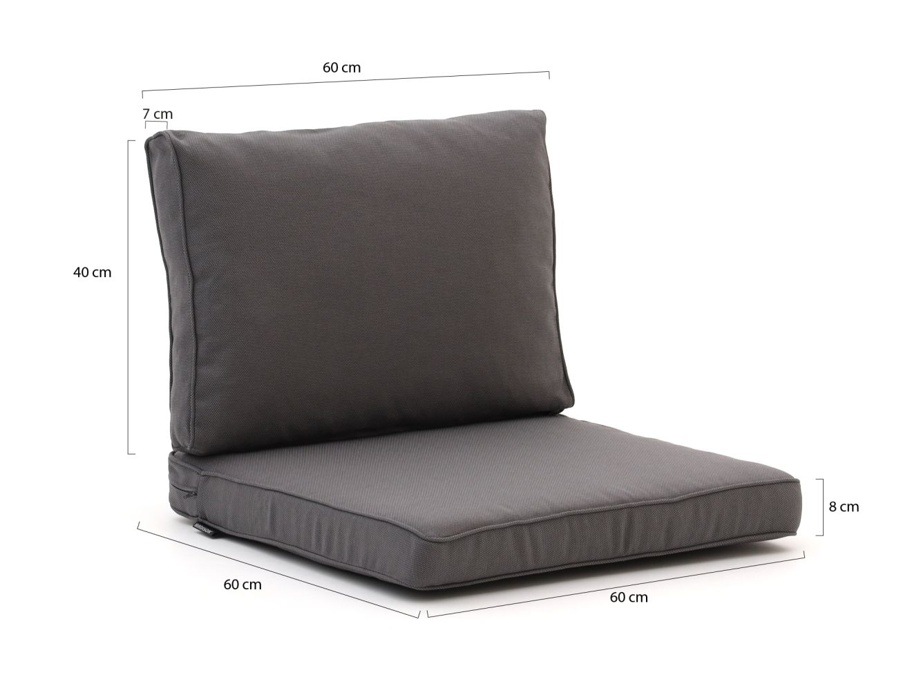 Madison Loungekissen Luxus Sitz 60x60 cm Rücken 60x40 cm günstig online kaufen