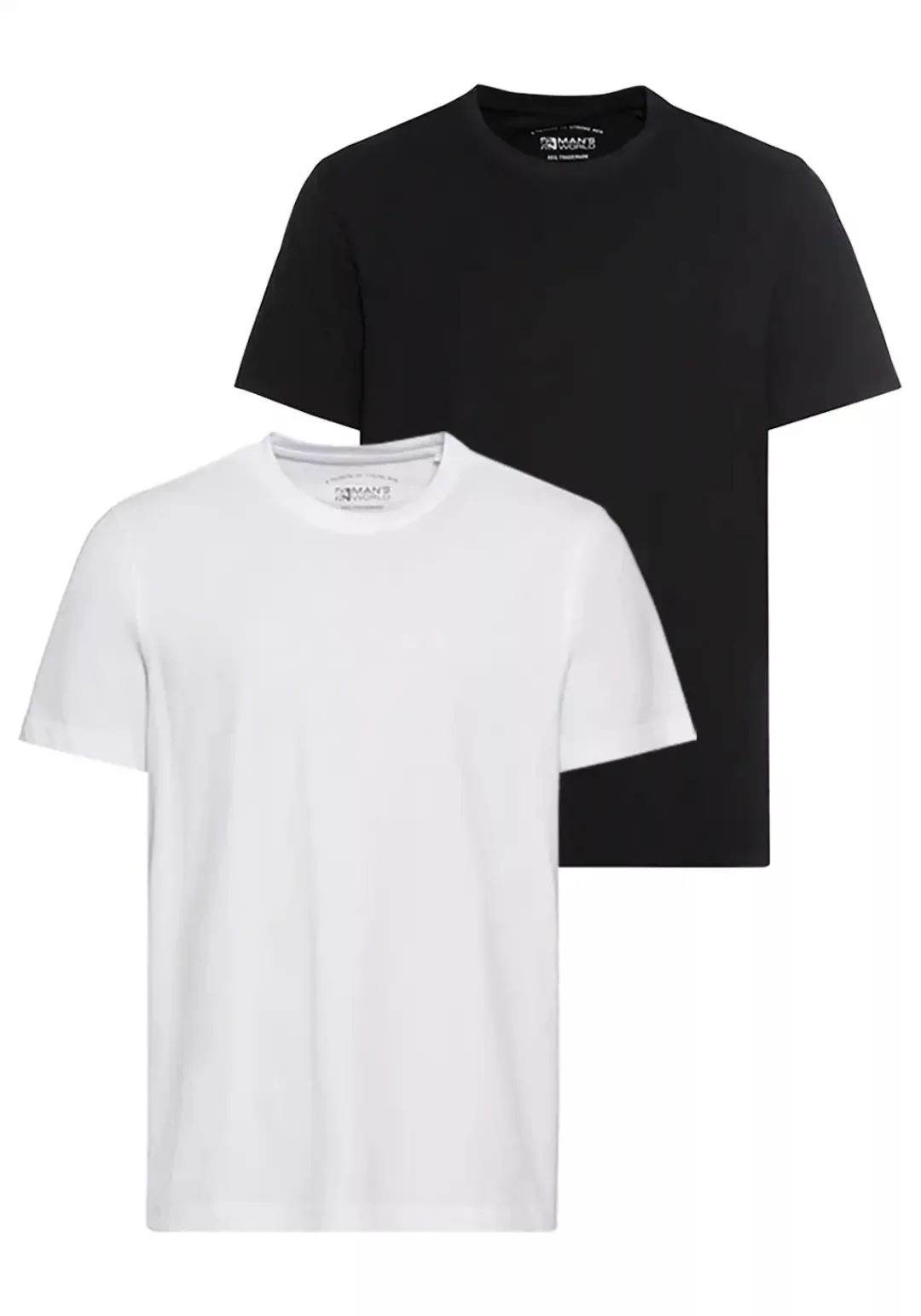 Man's World Rundhalsshirt (Packung, 2-tlg., 2er Pack) günstig online kaufen