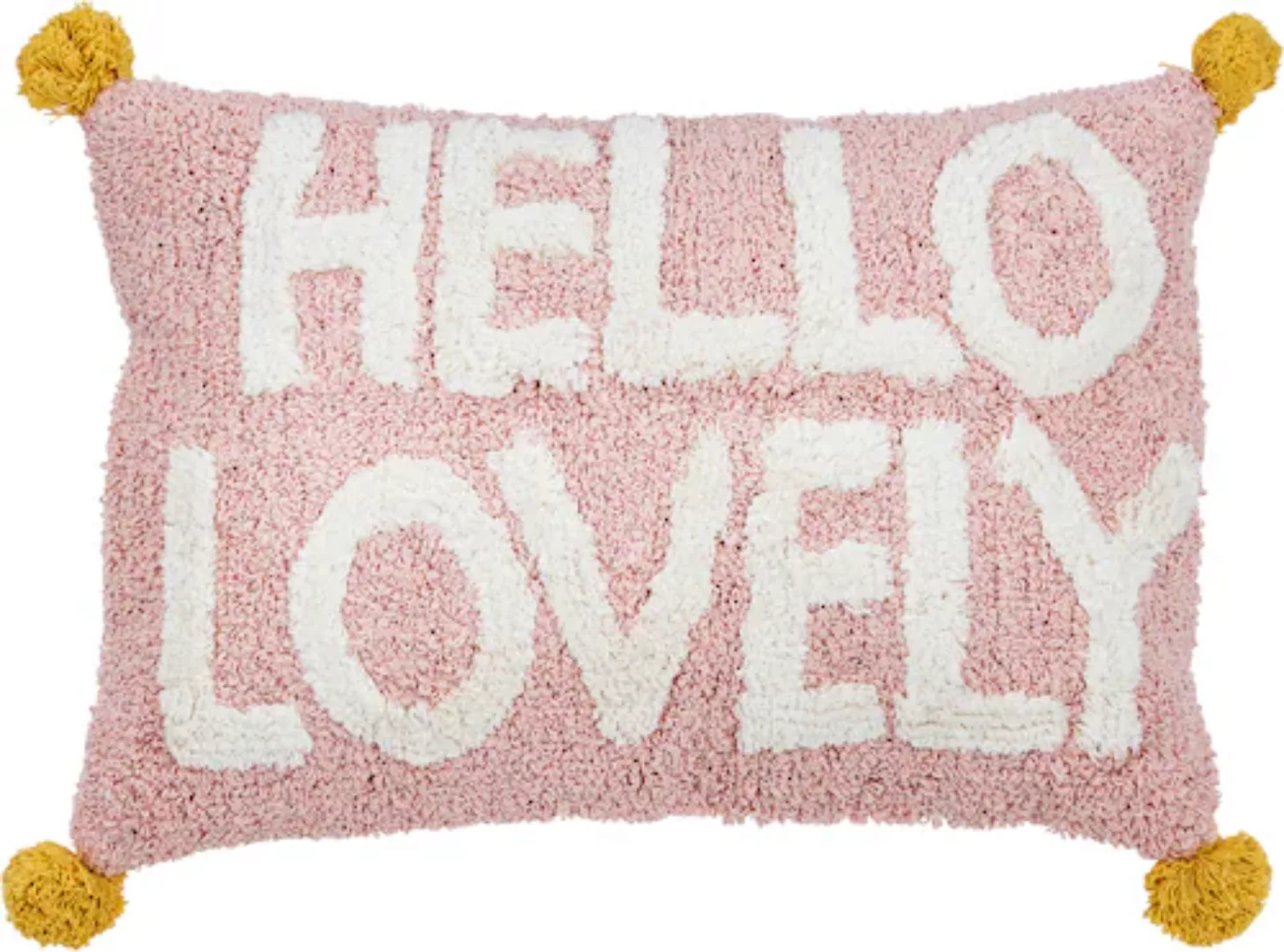 done.® Dekokissen »CUSHION HAPPY HELLO LOVELY« günstig online kaufen