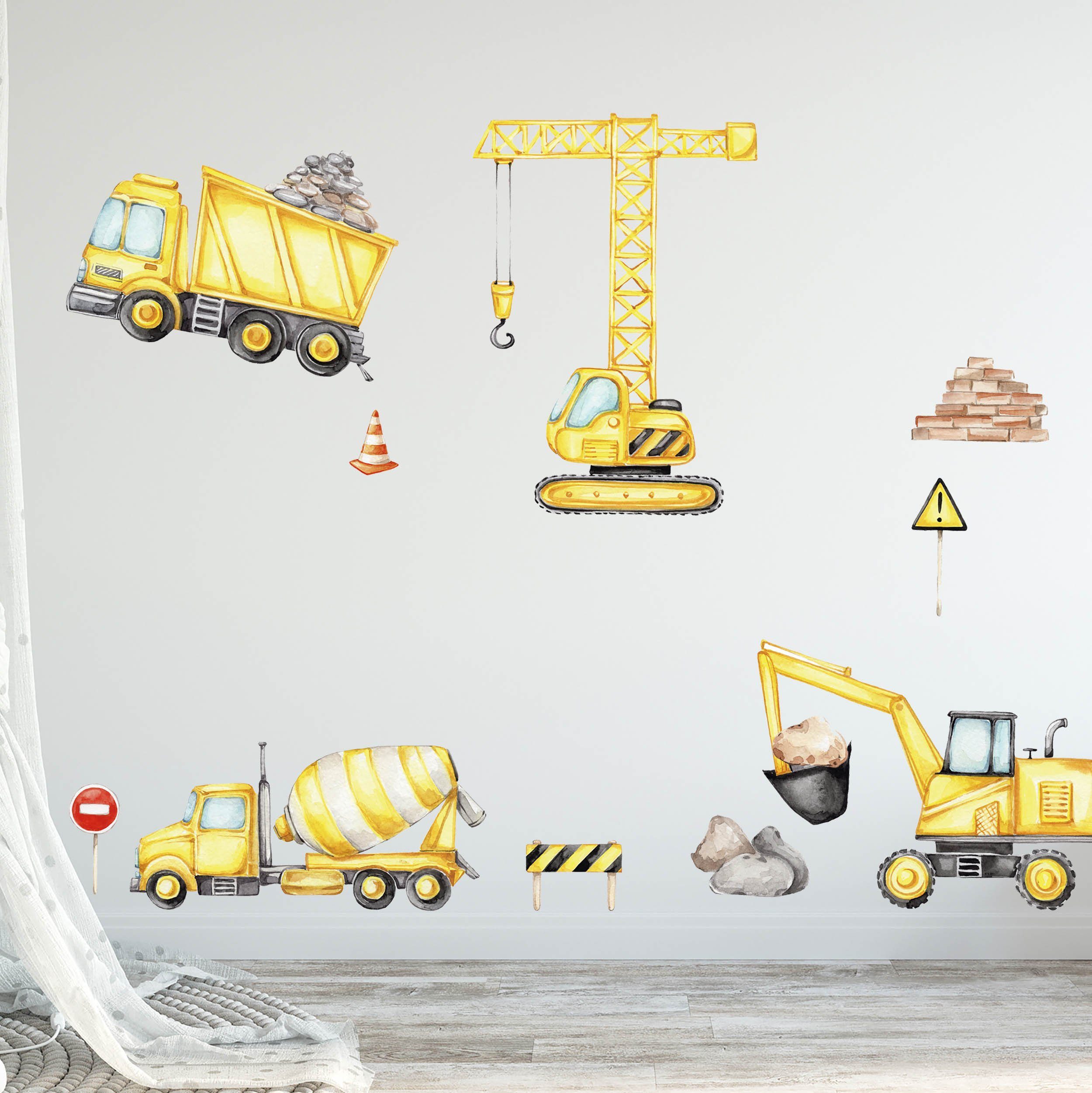 WANDKIND Wandtattoo Baustelle Set V313 mit günstig online kaufen