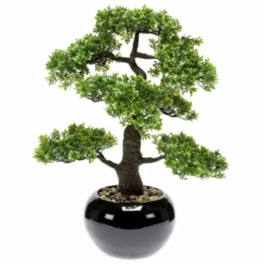 Emerald Kunstpflanze Bonsai Ficus Grün 47 cm 420006 Kunstpflanzen grün günstig online kaufen
