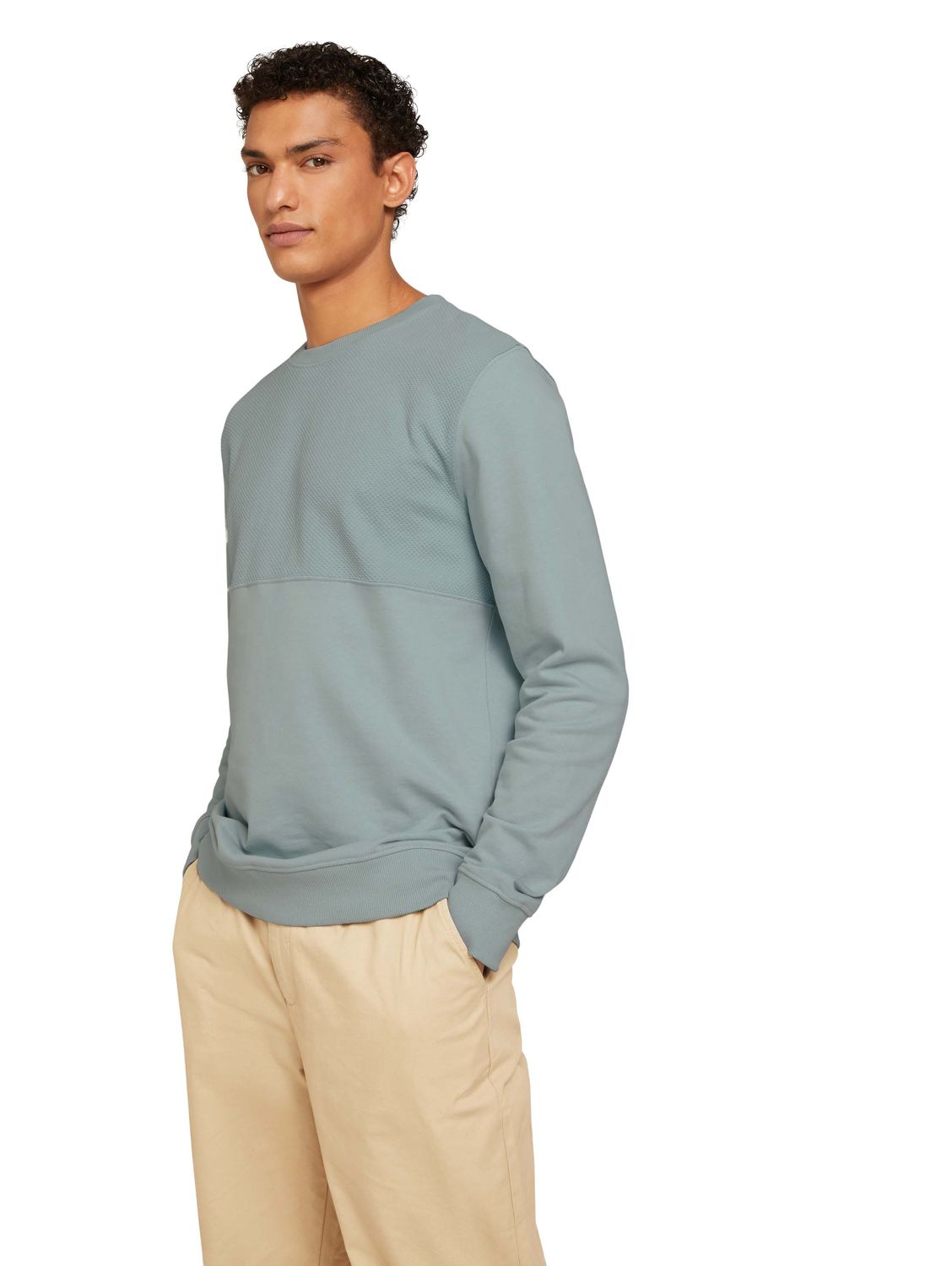 Tom Tailor Denim Herren Sweatshirt CREW-NECK STRUCTURE günstig online kaufen