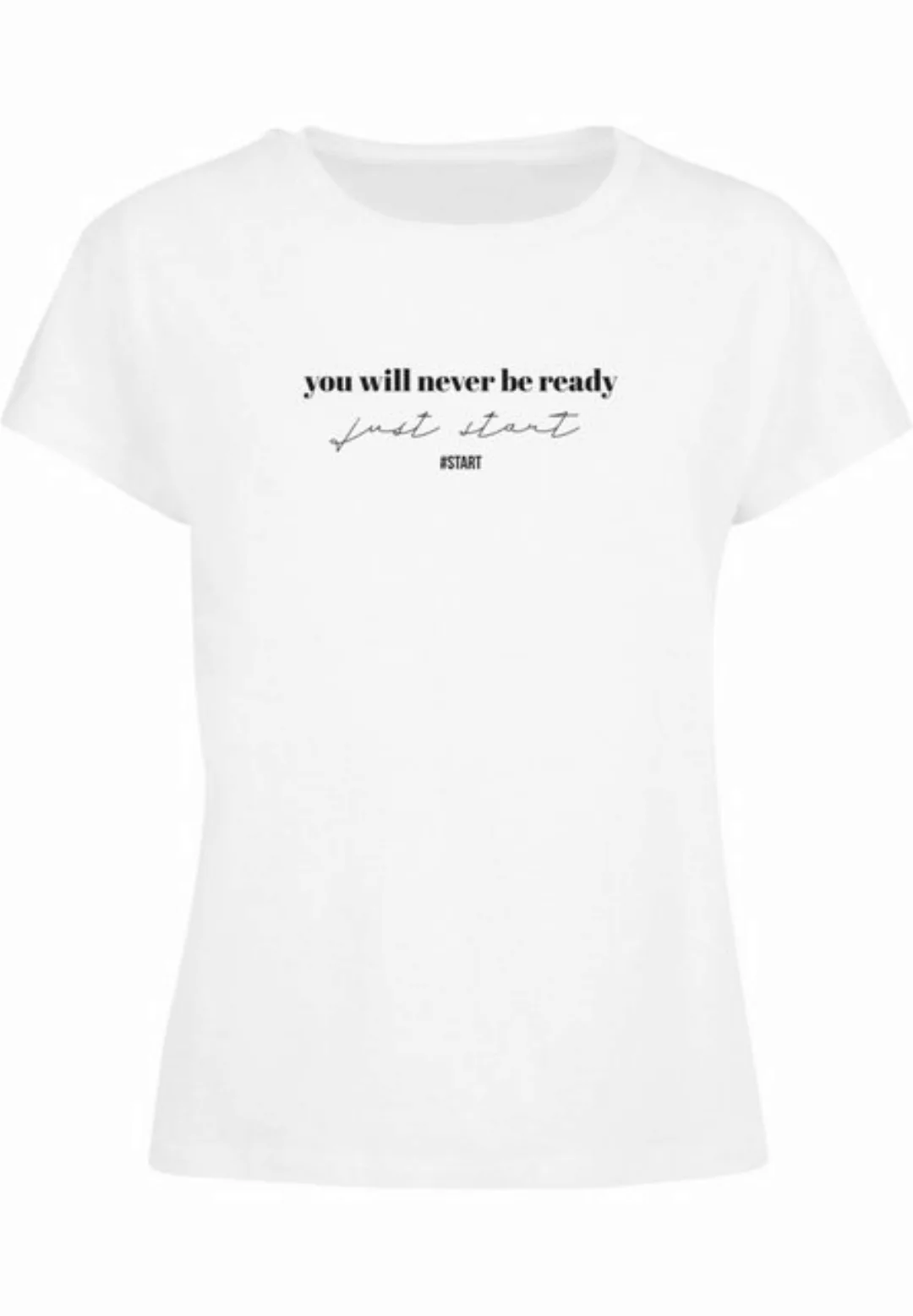 Merchcode T-Shirt Merchcode Damen Ladies Just Start Box Tee (1-tlg) günstig online kaufen