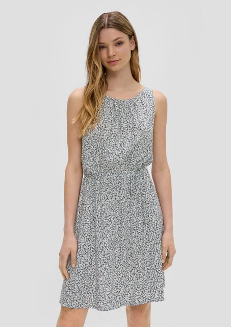 QS Minikleid Ärmelloses Kleid mit Cut-out Cut Out, Bindegürtel, Gummizug günstig online kaufen
