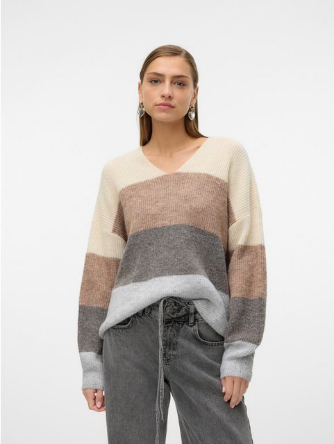 Vero Moda V-Ausschnitt-Pullover VMDESMA LS V-NECK PULLOVER GA BOO günstig online kaufen