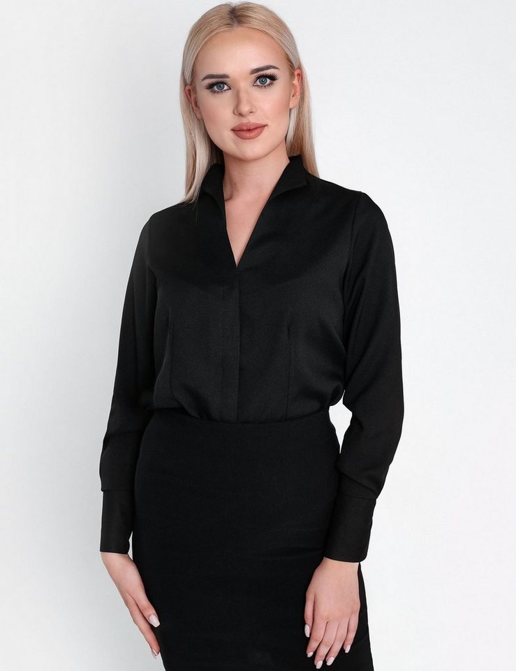 HEVENTON Klassische Bluse Business-Bluse mit Kelchkragen, bügelleicht günstig online kaufen